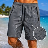 economico Costumi da Bagno per Uomini-Per uomo Costumi da bagno Pantaloncini da bagno boxer Shorts Tasca Elastico in vita Tinta unita Asciugatura Rapida Scolorimento in acqua Sopra il ginocchio Casuale Spiaggia Nuoto Vacanza Moda Blu
