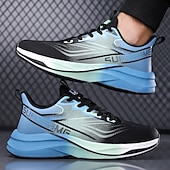baratos Tênis de Corrida Masculinos-Tênis de corrida masculino preto e laranja - calçado esportivo leve e respirável - tênis esportivo com amortecimento para homens, ideal para corrida, treinos na academia, caminhada e atividades físicas ao ar livre.
