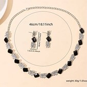 abordables Parures de Bijoux-Boucles d'oreilles 2 Alliage Boucles d'oreilles Collier Femmes Élégant Parure de Bijoux Pour Quotidien Soirée