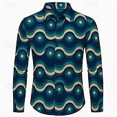 preiswerte Oberteile-Retro Vintage 1970er Hemd Disco Geometrisch Kostüm Herren Halloween Karneval Pride Parade Pride-Monat Festival Erwachsene Hemd