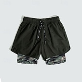preiswerte Laufshorts-Herren Laufshorts Sportshorts Fitnessshorts Kordelzug Taschen Shorts Lässig Täglich Outdoor Sommer Frühling Schnelltrocknend Leicht Feuchtigkeitsableitend Atmungsaktiv Fitnessstudio Fitnesstraining