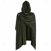 baratos Capa &amp; Capa-Retro Vintage Medieval Renascentista Capa Cavalheiro Ranger Fantasia Homens Dia Das Bruxas Carnaval Festa feira renascentista Festa Temática Retro Adulto Capa