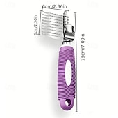 baratos Cuidados com o Cabelo-Pente desembaraçador para pelos de animais de estimação, com lâminas longas e seguras para cães e gatos, ideal para desembaraçar pelos emaranhados ou com nós na pelagem interna.