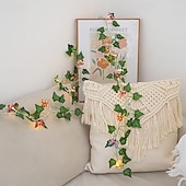 preiswerte Solar Lichterketten-Lichterkette mit Schmetterlings-, Lilien- und Efeumotiven, für drinnen und draußen, geeignet für Wohnzimmer, Schlafzimmer, Terrasse, Garten, Hochzeiten und Partys, batterie-, kabel- oder