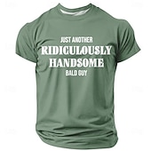  Tricou bărbătesc cu un tip ridicol de chipeș chel, slogan amuzant, grafică, croială regulată, cadou umoristic pentru bărbați cheli, haine de designer, mărime S, M, L, XL, 2XL, 3XL