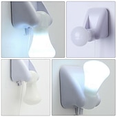 abordables appareils électroménagers-Lot de 2 ampoules LED à tirette, lampe murale adhésive à piles, veilleuse portable avec interrupteur à tirette pour placard, armoire, garage, abri de jardin, sous-sol, camping, urgence, sans câblage