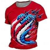  2026 250η Πολιτική T-Shirt Ανδρών Άστερα Σημαίας Η.Π.Α. Κοντομάνικο T-Shirt 3D Εκτύπωση Crew Neck Μπλουζάκι Πατριωτικό Καθημερινό Φεστιβάλ Μπλε Μαύρο Κόκκινο Καλοκαίρι Άνοιξη Ρούχα Ενδυμασία S M L XL