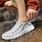 cheap Slip-On Casual Shoes-Men's White Slip-On Casual Sneakers Lightweight Breathable Comfort Walking Shoes Soft Low Top Footwear for Daily Wear, Travel, Commuting and Weekend Outings