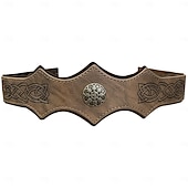 preiswerte Zubehör und mehr-Retro Vintage Mittelalterlich Renaissance Stirnband Krieger Wikinger Ranger Kostüm Herren Vikinger Halloween Karneval Maskerade Renaissance-Messe LARP Erwachsene Stirnband