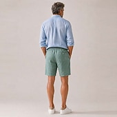 preiswerte Klassiker-Herren-Shorts aus 100 % Leinen – knielange, lässige Sommershorts