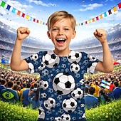 ieftine Sporturi și jocuri 3D pentru băieți-Băieți 3D Grafic Fotbal Tricouri de fotbal Tricou Manșon scurt Tipărire 3D Vară Primăvară Sport Modă Șic Stradă Copii 4-12 ani Stil Nautic Casual Zilnic În aer liber Fit regulat