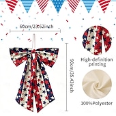 economico 250° Anniversario-Fiocco decorativo per il 250° anniversario degli Stati Uniti, fiocco patriottico da appendere, rosso, bianco e blu, ghirlanda per la porta del 4 luglio, fiocco per la porta d'ingresso, portico,