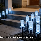 cheap Pathway Lights &amp; Lanterns-Outdoor Solar Lights Colorful LED Icicle Garden Stake Lights, IP65, Warm Glow Landscape Lighting, Ideal for Courtyards, Lawns, Patios, Walkways, Fences, And Party Decorations Lighting  10led / 20led