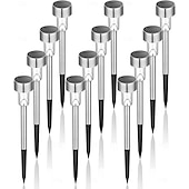 economico Illuminazione vialetto-12pcs luci solari da giardino per prato all'aperto a led luce solare impermeabile patio illuminazione percorso cortile lampada decorazione paesaggio