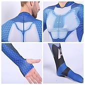 baratos Trajes para casais e grupos-Anti-herói Super-vilão Super heroi Fantasia fantasia Fatos de Corpo Patriótico for Unisexo Crianças Adulto Dia Das Bruxas Carnaval Espetáculo Comic Con