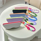 cheap Storage &amp; Organization-Portable Silicone Eyeglass Case Sunglasses Protective Pouch, Waterproof Glasses Storage Bag, Hard Coin Purse for Women and Girls, Travel Eyewear Holder, Sunglasses Wallet