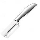cheap Fruit &amp; Vegetable Tools-1/2pcs Stainless Steel Fruit Peeler Knives, Easy &amp; Effortless Sugarcane, Pineapple &amp; Melon Peeling, Ergonomic Handle, Sharp Forged Blades, Kitchen Essential Gadget