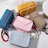 abordables Storage &amp; Organization-1pc Colorful Silicone Waterproof Cosmetic Bag, Portable Travel Makeup Organizer Pouch, Large Capacity Toiletry Storage Bag For Skincare, Makeup, Suitable For Vacation, Beach, Party, Birthday