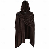 baratos Capa &amp; Capa-Retro Vintage Medieval Renascentista Capa Cavalheiro Ranger Fantasia Homens Dia Das Bruxas Carnaval Festa feira renascentista Festa Temática Retro Adulto Capa