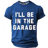  Men's I'll Be In The Garage Funny Vintage Mechanic Graphic T Shirt Slim Fit Casual Designer Clothing Apparel S M L XL XXL XXXL