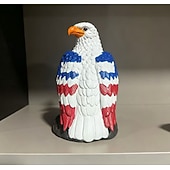 halpa Sisävalaistus-3D-kolmivärinen kotkan yövalo USB-käyttöinen pöytävalaisin, punainen sinivalkoinen hartsikotkan lampunvarjostin, plug-and-play-led-pöytävalaisin makuuhuoneeseen, olohuoneeseen, toimiston sisustukseen,