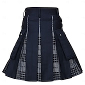 economico Fondi-Highland scozzese Medievale Celtico Kilt scozzesi utilitari Gonnellini Vichy quadrettato Costume Per uomo Celtico Fiera Rinascimentale LARP Festival Adulti Gonnellino Primavera &amp; Estate