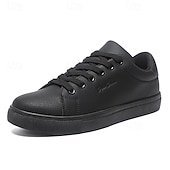 economico Scarpe Casual con Lacci-Scarpe da ginnastica basse bianche da uomo, scarpe casual stringate per camminare, scarpe comode e minimaliste per viaggiare e per l'uso quotidiano.