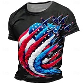  2026 250η Πολιτική T-Shirt Ανδρών Άστερα Σημαίας Η.Π.Α. Κοντομάνικο T-Shirt 3D Εκτύπωση Crew Neck Μπλουζάκι Πατριωτικό Καθημερινό Φεστιβάλ Μπλε Μαύρο Κόκκινο Καλοκαίρι Άνοιξη Ρούχα Ενδυμασία S M L XL