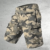  Men's Tactical Shorts Cargo Shorts Shorts Hiking Shorts Buttons Multi Pocket Plain Wearable Short Daily Outdoor Camping & Hiking Fashion Classic Khaki Black