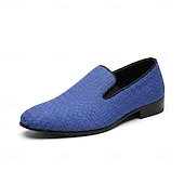 baratos Mocassins-Mocassins masculinos azuis trançados, leves e confortáveis, estilo casual elegante para uso diário, festas, banquetes e eventos noturnos sofisticados.