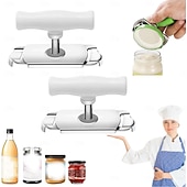 abordables Ouvre-bouteilles-Lot de 2 ouvre-bocaux ergonomiques en acier inoxydable, pour une ouverture facile des couvercles. Conception métallique durable pour bocaux et récipients alimentaires. Pince pour ouvrir les bocaux de