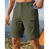 cheap Bottoms-Men's Outdoor Shorts Cargo Shorts Hiking Shorts Combat Shorts Summer Spring Autumn / Fall Outdoor Regular Fit Waterproof Quick Dry Lightweight Breathable Shorts Zippers Pocket Dark Grey Khaki Camping