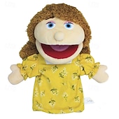 cheap Party Supplies-6pcs Family Hand Puppets Set, Soft Plush Human Puppets with Movable Mouths, Grandpa Grandma Dad Mom Son Daughter Puppets for Preschool Early Teaching, Role Play Storytelling for Toddlers Kids