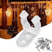 economico Accessori LED-20-200 pezzi 1/2 pollice applicabili per clip per luci a corda LED da 10-15 mm con 40-400 pezzi viti per clip di montaggio per luci a corda in PVC per esterni, ganci per Natale e matrimoni