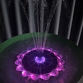 abordables Underwater Lights-Solar Fountain Lights Outdoor Waterproof, RGB Color Changing Floating Fountain Light for Pool Pond Bird Bath Aquarium Fish Tank, Solar Powered Mini Water Fountain Pump for Garden Patio Summer Party De