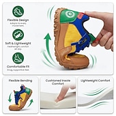 abordables Chaussures Décontractées à Lacets-Baskets de randonnée colorblock pour homme, chaussures de trail à lacets, semelle épaisse antidérapante, idéales pour les voyages, le camping et le quotidien.