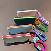 cheap Storage &amp; Organization-Portable Silicone Eyeglass Case Sunglasses Protective Pouch, Waterproof Glasses Storage Bag, Hard Coin Purse for Women and Girls, Travel Eyewear Holder, Sunglasses Wallet