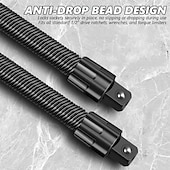 economico accessori per trapano-Prolunga flessibile per albero da 1/2", bussola dinamometrica, chiavi a cricchetto, chiave elettrica, biella, barra di prolunga flessibile per spazi ristretti, utensile manuale per riparazioni