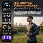 billiga Smarta klockor-Smartklocka för män (ring/svara i samtal), 1,83" böjd skärm, fitnesstracker med pulsmätare, SPO2-sömnmätare, 70+ sportlägen, vattentät smartklocka enligt IP68 med armband i rostfritt stål för Android