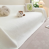 billiga Kylsoffaöverdrag-Sommarsvalkande sofföverdrag i issiden - halkfri jacquard-soffpläd - andningsbart möbelskydd mot repor och katt &amp;filt i ett stycke