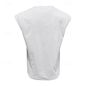 abordables Running Tee &amp; Tank Tops-Men's Solid Colored Workout Tank Top Running Tank Top Gym Tank Top Summer Spring Classic Sleeveless Quick Dry Lightweight Moisture Wicking Breathable Gym Workout Active Training Exercise Black White