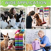 abordables Herramientas de baño-Toallas de secado rápido para mascotas, paquete de 4, colores aleatorios, de poliéster suave y absorbente, ideales para el baño de perros medianos, con diseño de huellas de patas.