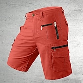  Men's Tactical Shorts Cargo Shorts Shorts Hiking Shorts Buttons Multi Pocket Plain Wearable Short Daily Outdoor Camping & Hiking Fashion Classic Khaki Black