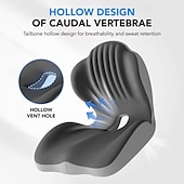 economico Cura Personale &amp; Salute-Cuscino ergonomico in memory foam con supporto lombare e per la schiena, ideale per sedia da ufficio, sgabello e sedile auto. Allevia il mal di schiena, riduce la pressione ed è il regalo perfetto per