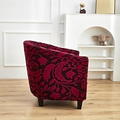 abordables Cubierta de sillón y silla sin brazo-1 Pingle Club Chair Cover, Fully Enclosed And Protected Sofa Chair Cover, Printed High Elasticity Full Coverage Armchair Sofa Cover, Household And internet Cafe Dust Cover, Easy To Clean Thin Printed