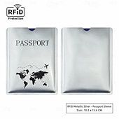 abordables Porte-cartes RFID-Lot de 100 pochettes anti-RFID, protège-cartes de crédit ou pochettes pour passeport, protection contre le vol d'identité en voyage, porte-cartes fin et coloré pour portefeuille, protection antivol