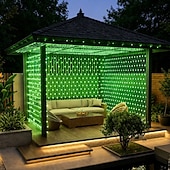 ieftine Conectat Electric-lumina cu șiruri de plasă cu led ip65 6mx4m 3mx2m lumină cu șiruri de plasă flexibile cu led 880led 200led lumină cu șiruri de ochiuri pentru curte de grădină decor colorat eu us britanie mufă ac110v