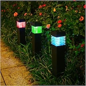 baratos Luzes e lanternas de caminho-Lâmpada led externa para gramado ip65 à prova d' água poste de jardim poste poste de amarração lâmpada de coluna de alumínio caminho de garagem piso gramado iluminação paisagística luzes plug-in