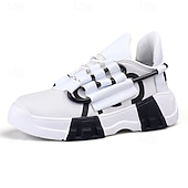 cheap Casual Sneakers-Men's Red Athletic Sneakers, Lace-Up Sport Running Shoes, Bold Colorblock Training Shoes for Gym, Streetwear, Outdoor