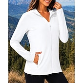 baratos Casacos impermeáveis-Mulheres Jaqueta Corta-Vento Jaqueta Softshell Jaqueta de Trilha Ao ar livre Proteção Solar Secagem Rápida Leve Respirável Roupas de caminhada Roupas de caminhada Verão Primavera Jaqueta Alpinismo